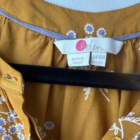 Boden Mustard Floral Blouse - Picture 2 of 4